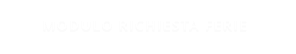 MODULO RICHIESTA FERIE