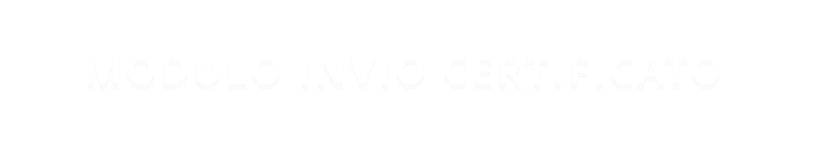 MODULO INVIO CERTIFICATO
